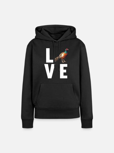 Fasane Fasan - Frauen Premium Bio Hoodie - Schwarz