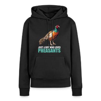 Faisans Faisan - Sweat à capuche Premium bio Femme - noir - Devant - Julia (174cm)