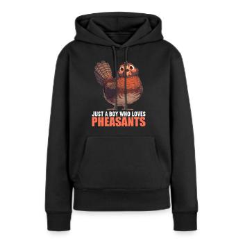 Faisans Faisan - Sweat à capuche Premium bio Femme - noir - Devant - Julia (174cm)