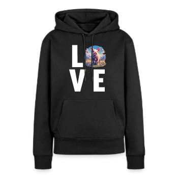 Schweine Schwein - Frauen Premium Bio Hoodie - Schwarz - Vorne - Julia (174cm)