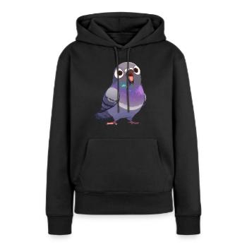 Tauben Taube - Frauen Premium Bio Hoodie - Schwarz - Vorne - Julia (174cm)