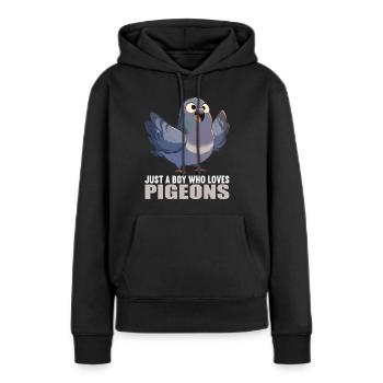 Tauben Taube - Frauen Premium Bio Hoodie - Schwarz - Vorne - Julia (174cm)