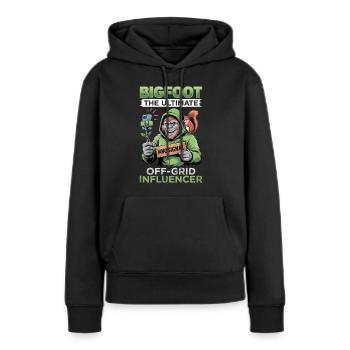Bigfoot Sasquatch - Sweat à capuche Premium bio Femme - noir - Devant - Julia (174cm)