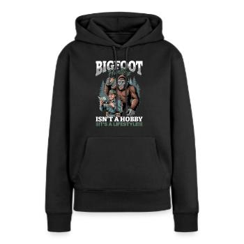 Bigfoot Sasquatch - Sweat à capuche Premium bio Femme - noir - Devant - Julia (174cm)