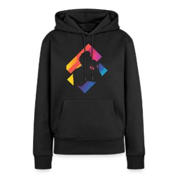 Gesang Chor - Frauen Premium Bio Hoodie - Schwarz - Vorne - Julia (174cm)