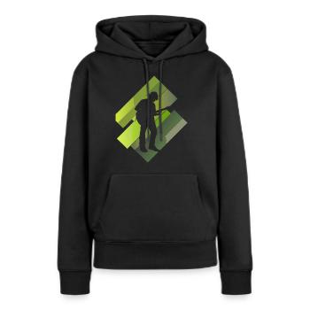 Elektrogitarre Gitarre Basser - Frauen Premium Bio Hoodie - Schwarz - Vorne - Julia (174cm)