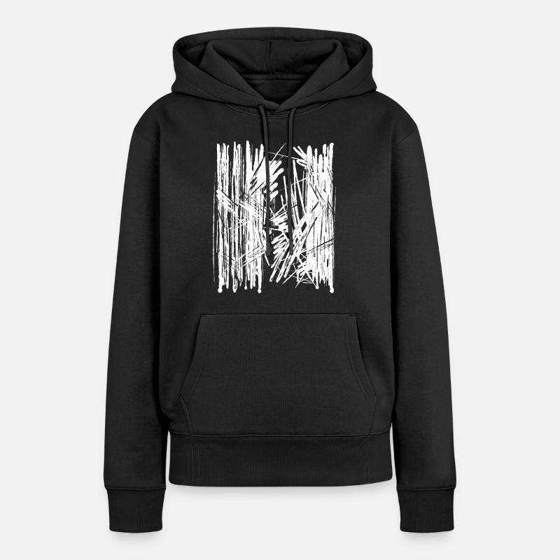 Farbklecks Paint Splash Drawing - Women’s Premium Organic Hoodie - black