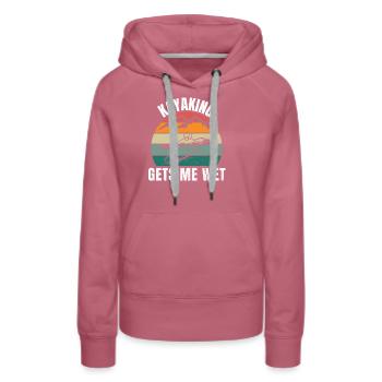 Kajak Geschenkidee Kanu Paddeln Kajakfahren - Frauen Premium Bio Hoodie - Malve - Vorne - Isabella (175cm)