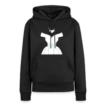 Robes de mariée Douches nuptiales Mignon Graphique Drôle - Sweat à capuche Premium bio Femme - noir - Devant - Julia (174cm)