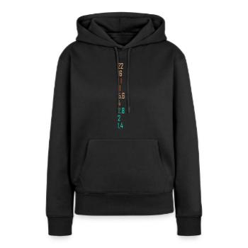 Cadeau de photographe pour l’amateur de photographie Aperture - Sweat à capuche Premium bio Femme - noir - Devant - Julia (174cm)