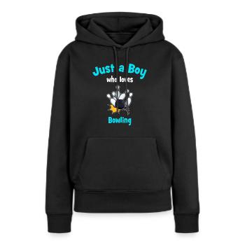 Bowling für Jungen | Bowling für Kinder - Frauen Premium Bio Hoodie - Schwarz - Vorne - Julia (174cm)