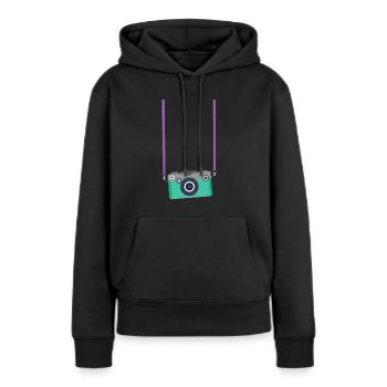 Gefälschte Touristenkamera Grafik Urlaub Urlaub Foto - Frauen Premium Bio Hoodie - Schwarz - Vorne - Julia (174cm)