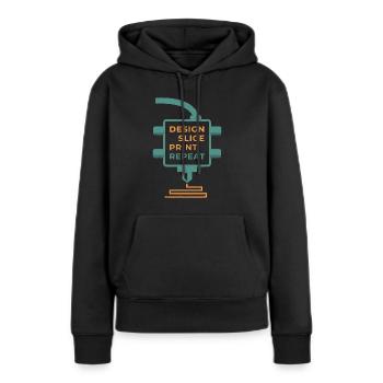 Impression 3D | pour un passionné d’imprimantes 3D - Sweat à capuche Premium bio Femme - noir - Devant - Julia (174cm)