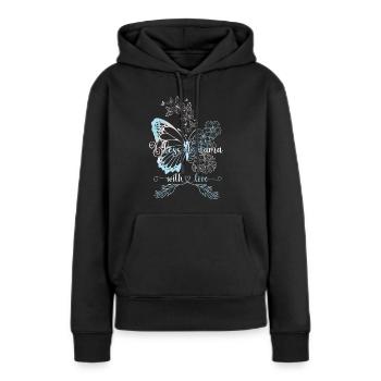 SEGNE MAMA MIT LIEBE - Frauen Premium Bio Hoodie - Schwarz - Vorne - Julia (174cm)