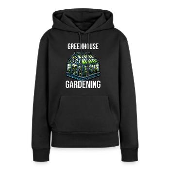 Greenhouse Gardening - Women’s Premium Organic Hoodie - black - Front - Julia (174cm)
