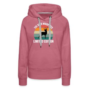 Le chuchoteur de cerfs - Sweat à capuche Premium bio Femme - mauve - Devant - Isabella (175cm)