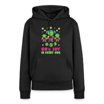 Nostalgic Huggable Friends 80s Adorable Toys - Women’s Premium Organic Hoodie - black - Front - Julia (174cm)