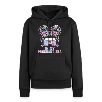 Schwangerschaft Schwanger Baby Familie Frauen - Frauen Premium Bio Hoodie - Schwarz - Vorne - Julia (174cm)