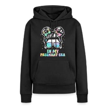 Schwangerschaft Schwanger Baby Familie Frauen - Frauen Premium Bio Hoodie - Schwarz - Vorne - Julia (174cm)