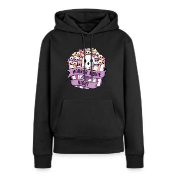 Horrorfilm-Nacht - Frauen Premium Bio Hoodie - Schwarz - Vorne - Julia (174cm)