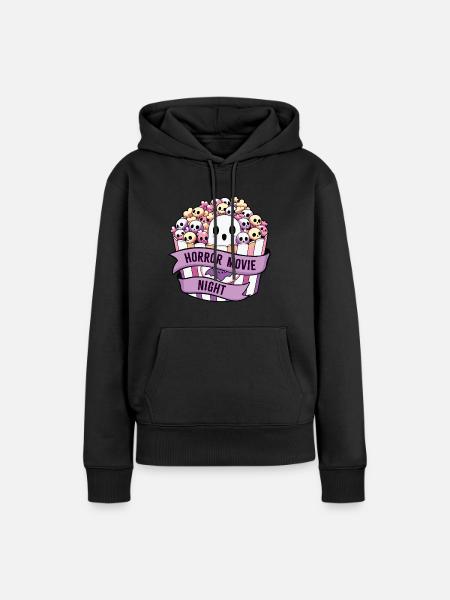 Horrorfilm-Nacht - Frauen Premium Bio Hoodie - Schwarz