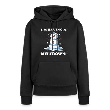 Je suis en train de m’effondrer ! - Sweat à capuche Premium bio Femme - noir - Devant - Julia (174cm)