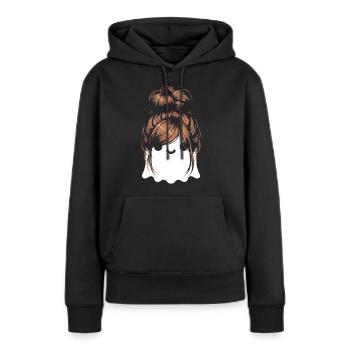 Halloween Geist Frauen Mädchen - Frauen Premium Bio Hoodie - Schwarz - Vorne - Julia (174cm)