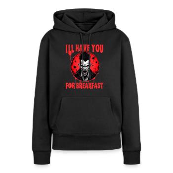 Frühstück der Untoten - Frauen Premium Bio Hoodie - Schwarz - Vorne - Julia (174cm)