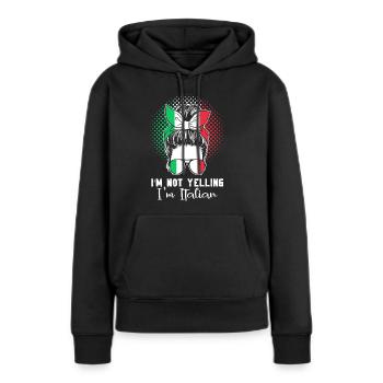 Italienerin Italien Lustiger Spruch Geschenkidee - Frauen Premium Bio Hoodie - Schwarz - Vorne - Julia (174cm)