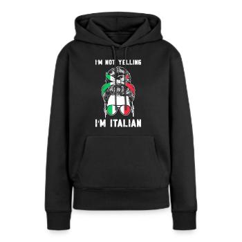 Italienerin Italien Lustiger Spruch Geschenkidee - Frauen Premium Bio Hoodie - Schwarz - Vorne - Julia (174cm)