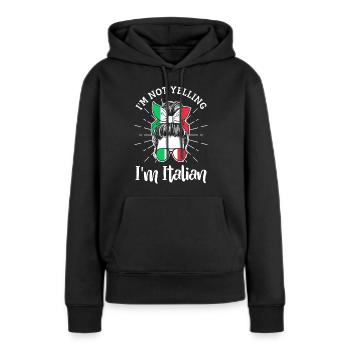 Italiener Italien Lustiger Spruch Geschenkidee - Frauen Premium Bio Hoodie - Schwarz - Vorne - Julia (174cm)