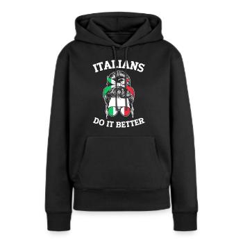 Italian Italian Gift Idea Humor - Women’s Premium Organic Hoodie - black - Front - Julia (174cm)