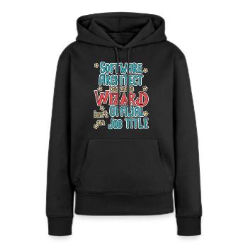 Software Architect Wizard Software Architektur - Frauen Premium Bio Hoodie - Schwarz - Vorne - Julia (174cm)