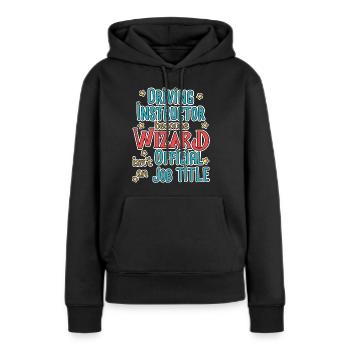 Instructeur de conduite Wizard Auto-école - Sweat à capuche Premium bio Femme - noir - Devant - Julia (174cm)