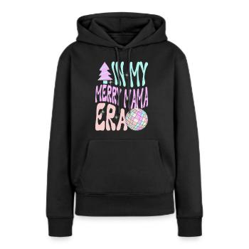 Dans ma joyeuse époque maman Noël Mères Parents - Sweat à capuche Premium bio Femme - noir - Devant - Julia (174cm)