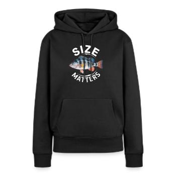 Size Matters - Women’s Premium Organic Hoodie - black - Front - Julia (174cm)