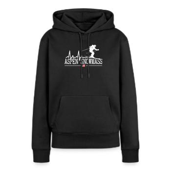 Aspen Snowmass Colorado Station de ski Montagnes - Sweat à capuche Premium bio Femme - noir - Devant - Julia (174cm)