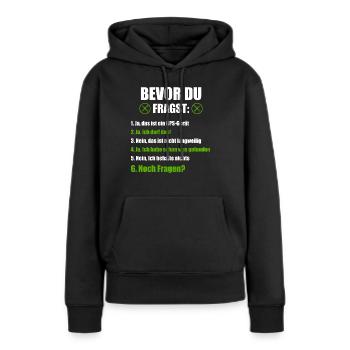 Geocaching Geocacher GPS Geschenk - Frauen Premium Bio Hoodie - Schwarz - Vorne - Julia (174cm)