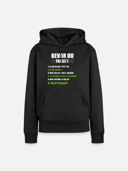 Geocaching Geocacher GPS Geschenk - Frauen Premium Bio Hoodie - Schwarz