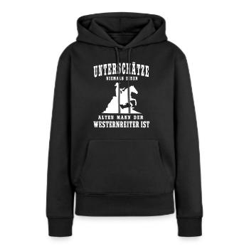 Westernreiter Westernreiten Sliding Geschenk - Frauen Premium Bio Hoodie - Schwarz - Vorne - Julia (174cm)