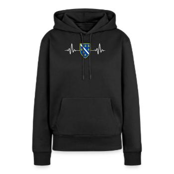 Bosnie Bosnie-Herzégovine - Sweat à capuche Premium bio Femme - noir - Devant - Julia (174cm)