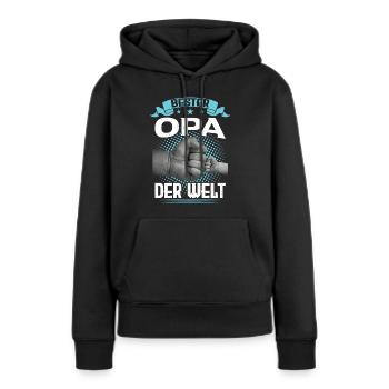 Opa Großvater Enkelkind Geschenk - Frauen Premium Bio Hoodie - Schwarz - Vorne - Julia (174cm)