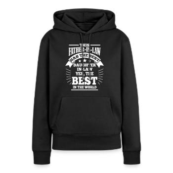 Schwiegervater & Schwiegertochter - Frauen Premium Bio Hoodie - Schwarz - Vorne - Julia (174cm)