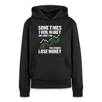 Trading Geld Investieren Trader Markt - Frauen Premium Bio Hoodie - Schwarz - Vorne - Julia (174cm)