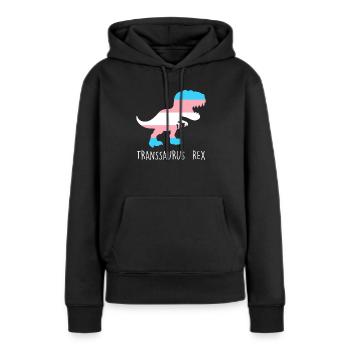 Transgender Dinosaurier Transgender Trans Geschenk - Frauen Premium Bio Hoodie - Schwarz - Vorne - Julia (174cm)