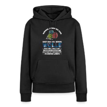 Häkeln Häklerin Handarbeit Geschenk - Frauen Premium Bio Hoodie - Schwarz - Vorne - Julia (174cm)