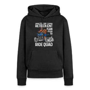 Quad-tour quad quad cadeau - Sweat à capuche Premium bio Femme - noir - Devant - Julia (174cm)