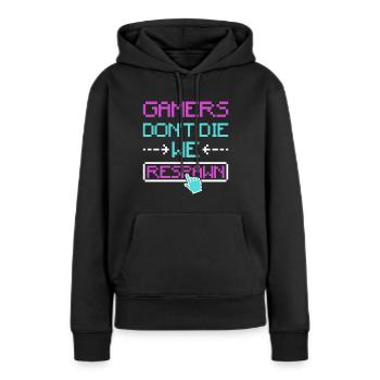 Progamer Jeux multijoueurs Pro Gaming Gamer - Sweat à capuche Premium bio Femme - noir - Devant - Julia (174cm)