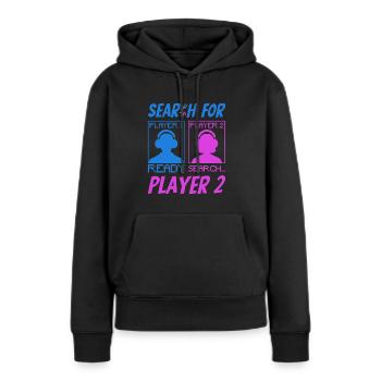 Gamer Boy Gaming Girl Jeux multijoueurs - Sweat à capuche Premium bio Femme - noir - Devant - Julia (174cm)