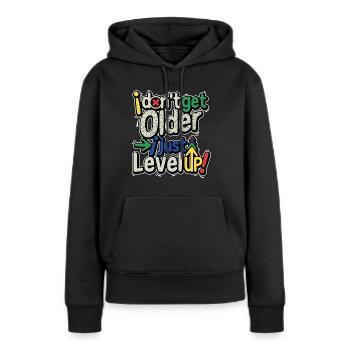 Jeux multijoueurs Jeu d’anniversaire Joueur - Sweat à capuche Premium bio Femme - noir - Devant - Julia (174cm)